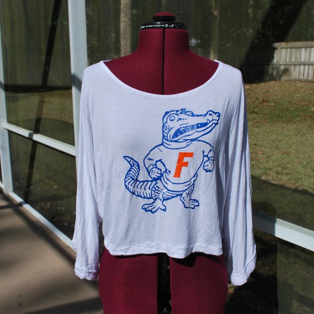 Florida Gators Cropped Game Day Dolman Sleeve Shirt 3/4 length sleeves S